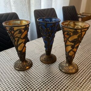 Blue sold! Very cute vase or stencil holder